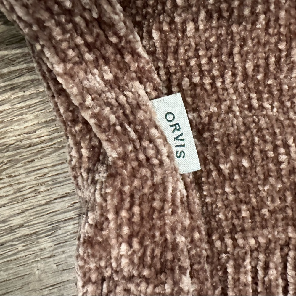 Orvis Brown Chenille Cardigan with front pockets size XXL - Picture 7 of 7